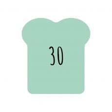 Cutter 30 Fun breakfast plate or bread shaped jewellery